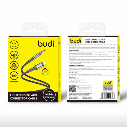 Budi Cable Audio Lightning vers Jack 3.5mm 12A - DC131LX12A