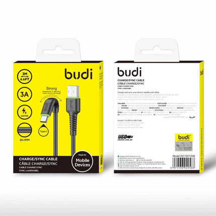 Budi Câble USB-A vers USB-C  3A - 2 mètres - DC150T20B