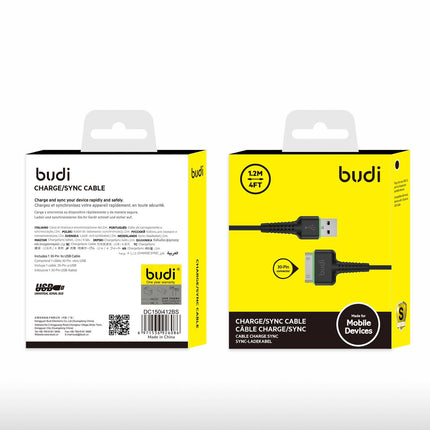 Budi Câble USB-A vers 30 Broches (Ancien Apple)