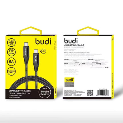Budi Câble USB-C vers USB-C 100W - 1.5 mètres - 1.5M
