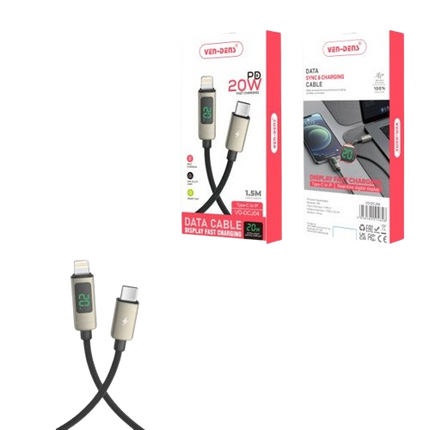 Câble De Charge Rapide Display USB C Vers Lightning PD20W