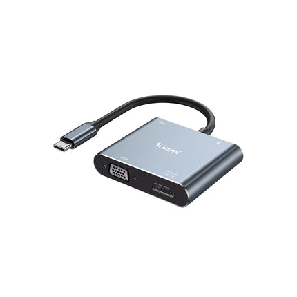 TRUSMI DS01-03 Converter+USB3.0+PD100W Type-C to HDMi+VGA