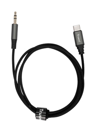Câble Adaptateur Audio Lightning vers Jack 3,5 mm TRUSMI CA50‑04 – Gunmetal (1 m)