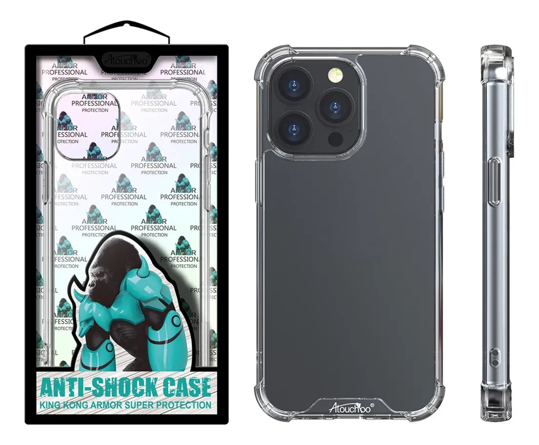 Étui Transparent Antichoc  – Bords Résistants King Kong, Dos transparent Cristal Pour iPhone 14 Pro Max