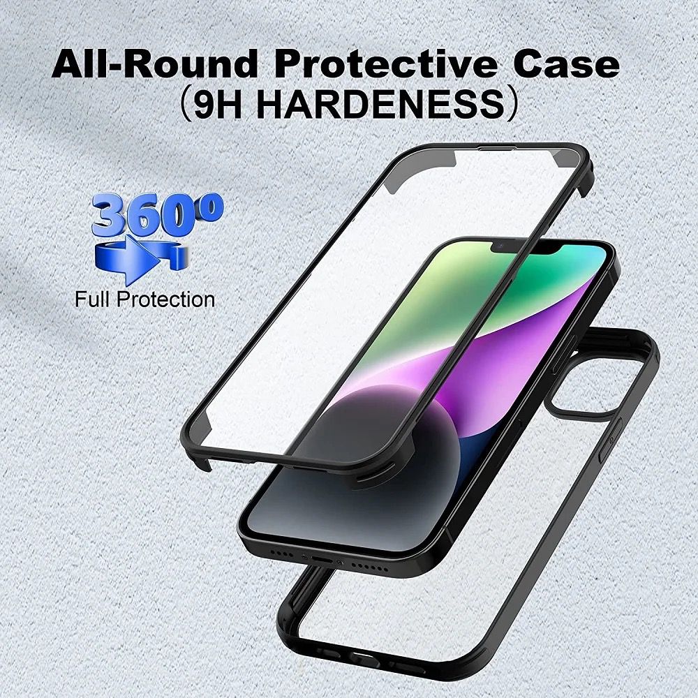 Coque En Gel 360 Magnetique Gorilla Tech Qualité Premium Noir Pour Apple iPhone 16 Pro Max
