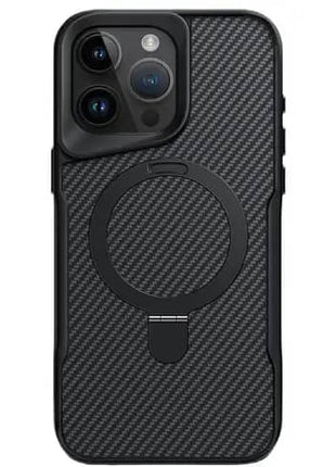 Coque En Gel Gorilla Tech Carbon Magnétique a Anneau Noir Pour iPhone 15 Pro Max