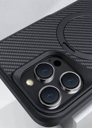 Coque En Gel Gorilla Tech Carbon Magnétique a Anneau Noir Pour iPhone 15 Pro Max