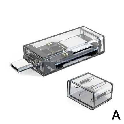 Lecteur de Carte Go-Des Transparent Compact (USB-C & USB-A) - OTG - DK002