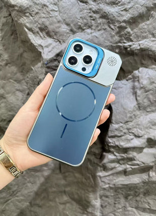 Étui Gorilla Tech Magsafe En Métal Bleu Pour iPhone 16 Pro Max