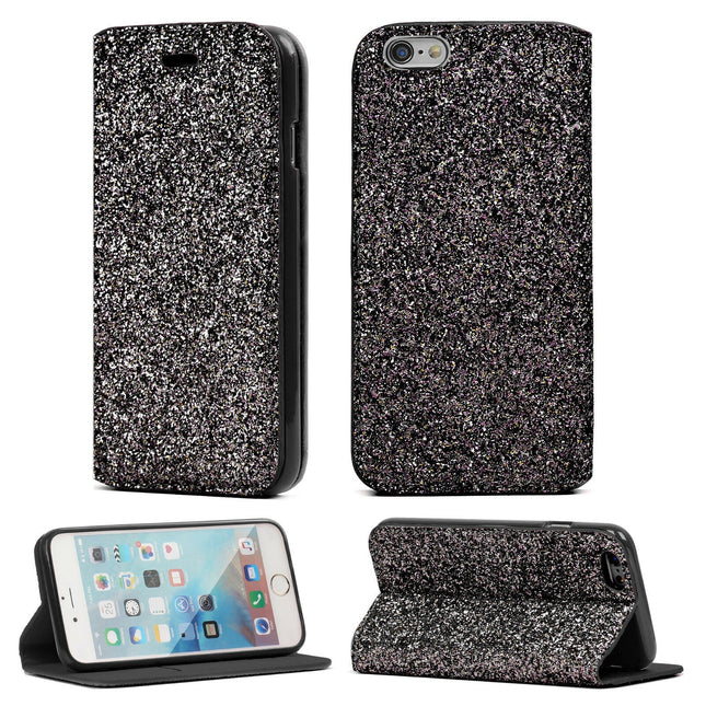 Etui Slim Glitter Gorilla Tech Noir Pour  Apple iPhone 6/6S