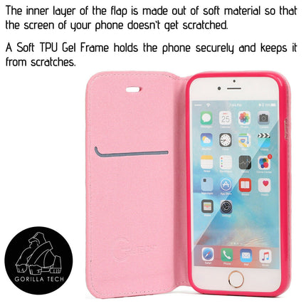 Etui Slim Glitter Gorilla Tech Rose Pour Apple iPhone 6/6S