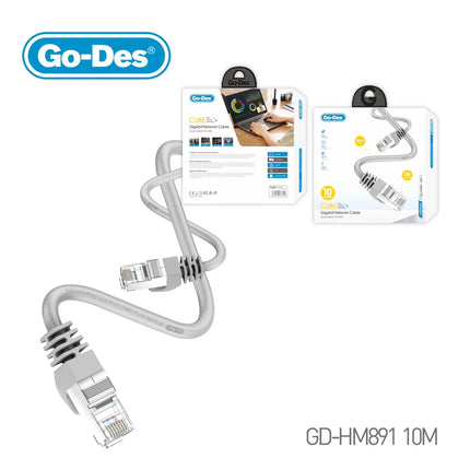 Câble Réseau Ethernet Cat6 Gigabit RJ45 Go-Des GD-HM891 (5 m)