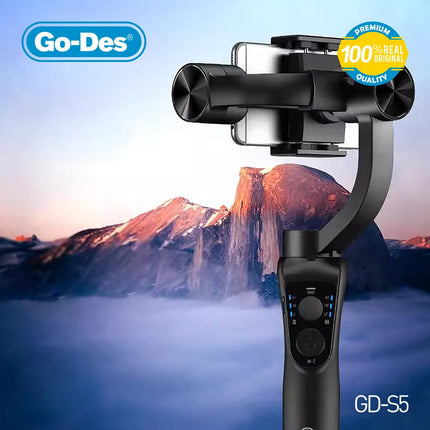 Stabilisateur Gimbal 3 Axes Go-Des GD-S5 avec Suivi IA, Time-Lapse et Ralenti