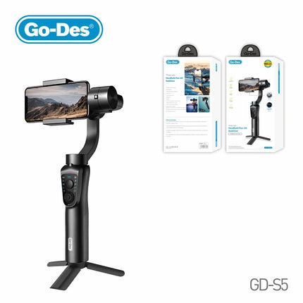 Stabilisateur Gimbal 3 Axes Go-Des GD-S5 avec Suivi IA, Time-Lapse et Ralenti