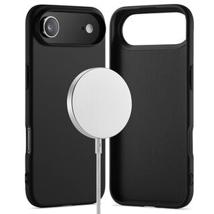 Coque De Charge Magnétique Sans Fil Magsafe En Silicone Noir Souple Pour iPhone 17 Air