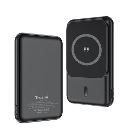 TRUSMI Sans Fil Batterie Externe | 5000mAh | 20W Charge Rapide PD | 15W Sans Fil Output | Compact & Portable - PB11-011