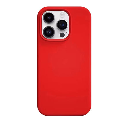 Coque De Charge Magnétique Sans Fil Magsafe En Silicone Souple  Rouge Pour iPhone 15 Pro Max