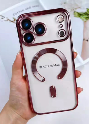 Coque En Gel Magnetique Gorilla Tech Qualité Premium Effet  Chromé Rose Gold Pour Apple iPhone 17 Pro