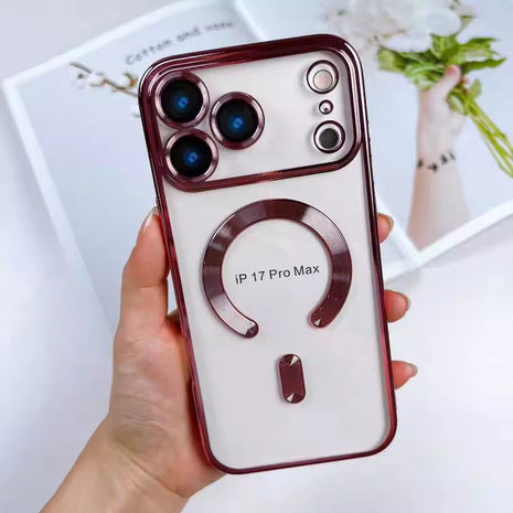Coque En Gel Magnetique Gorilla Tech Qualité Premium Effet  Chromé Rose Gold Pour Apple iPhone 17 Pro Max