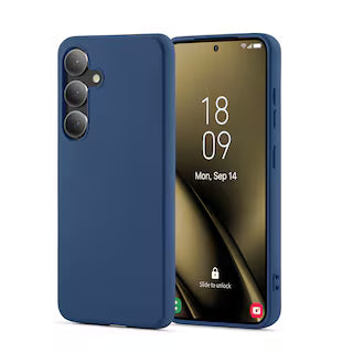Coque De Charge Magnétique Sans Fil Magsafe En Silicone Souple Navy Pour Samsung Galaxy S25 Ultra