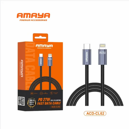 Câble USB-C vers Lightning Amaya ACD-CL61 Charge Rapide 27W (1 m)