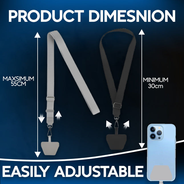 Cordon / Tour de cou Cross Body Universelle Bleu