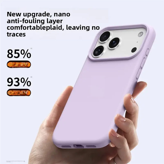 Coque De Charge Magnétique Sans Fil Magsafe En Silicone Violet Souple Pour iPhone 17 Air
