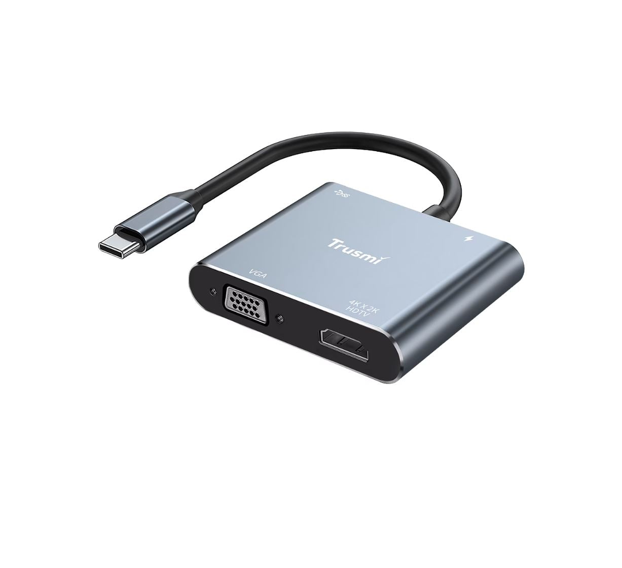Adaptateur DS01-03 Type-C to HDMi+VGA Converter+USB3.0+PD100W