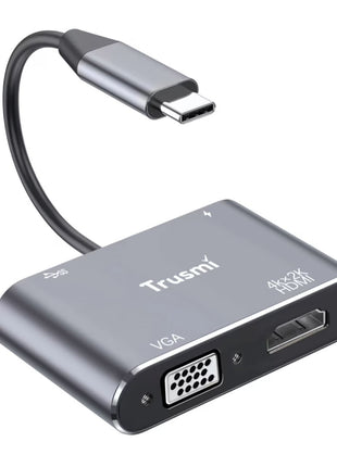 Adaptateur DS01-03 Type-C to HDMi+VGA Converter+USB3.0+PD100W