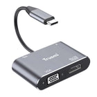 Adaptateur DS01-03 Type-C to HDMi+VGA Converter+USB3.0+PD100W
