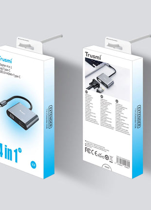 Adaptateur DS01-03 Type-C to HDMi+VGA Converter+USB3.0+PD100W