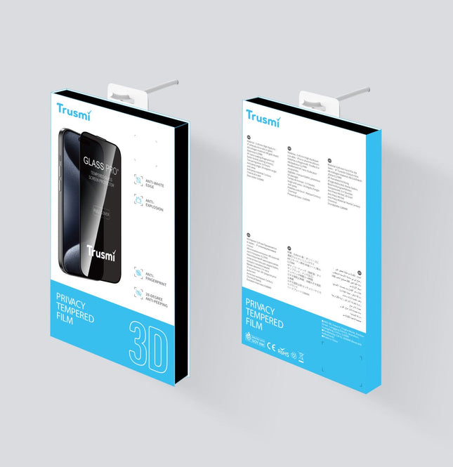 Film En Verre  Trempé 3D Pour iPhone 15 Pro– Anti-Espionnage, Couverture Totale Et Résistant Aux Rayures