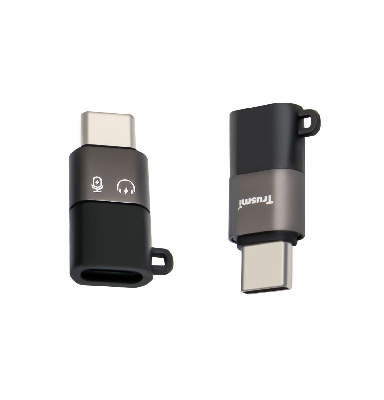 Adaptateur De Charge CA01-02  audio Type-C mâle vers L femelle Gris
