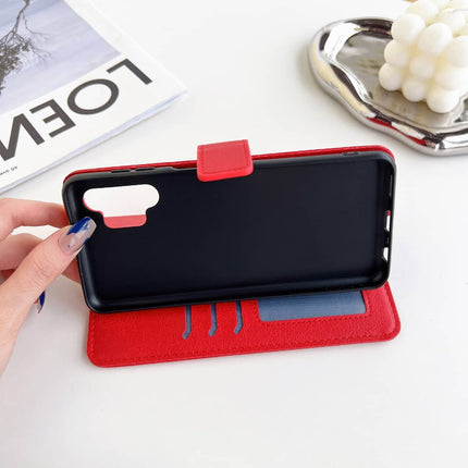 Étui portefeuille classique rouge pour Samsung Galaxy A05S
