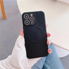 Coque De Charge Magnétique Sans Fil Magsafe En Silicone Souple Noir Pour Samsung Galaxy S25 Ultra
