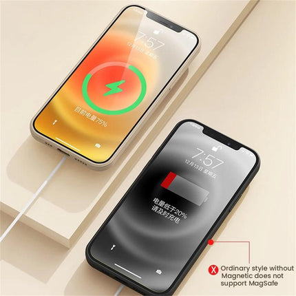Coque De Charge Magnétique Sans Fil Magsafe En Silicone Souple Gris Claire Pour Samsung Galaxy S25 Ultra
