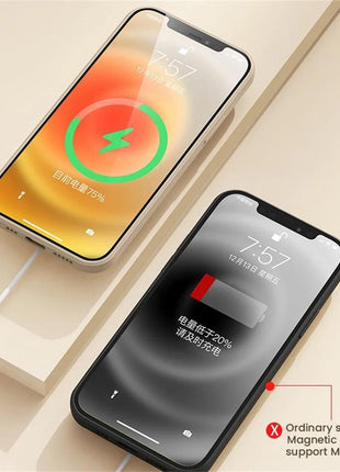 Coque De Charge Magnétique Sans Fil Magsafe En Silicone Noir Souple Pour iPhone 17 Pro Max