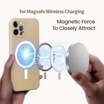 Coque De Charge Magnétique Sans Fil Magsafe En Silicone Souple Gris Claire Pour Samsung Galaxy S25 Ultra