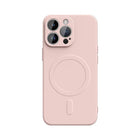 Coque De Charge Magnétique Sans Fil Magsafe En Silicone Souple Rose  Pour Samsung Galaxy S25 Ultra