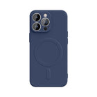 Coque De Charge Magnétique Sans Fil Magsafe En Silicone Souple Navy Pour Samsung Galaxy S25 Ultra