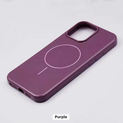 Coque De Charge Magnétique Sans Fil Magsafe Soft  Pour Samsung Galaxy S25 Ultra De Couleur Violet