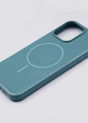 Coque De Charge Magnétique Sans Fil Magsafe Soft  Pour iPhone 16 De Couleur Bleu