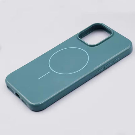 Coque De Charge Magnétique Sans Fil Magsafe Soft  Pour iPhone 16 De Couleur Bleu