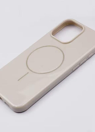 Coque De Charge Magnétique Sans Fil Magsafe Soft  Pour iPhone 16 De Couleur Blanc