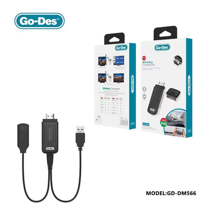 Connecteur Sans Fil Full HD 1080p Go-Des GD-DM566