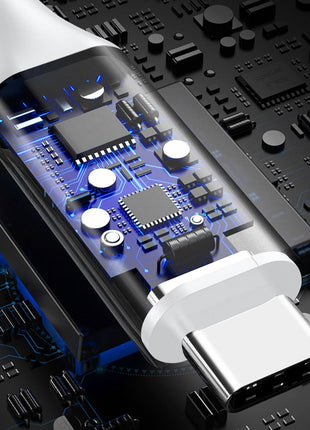 Câble En Silicone Bleu USB-To C CA34-063 En Silicone 3A