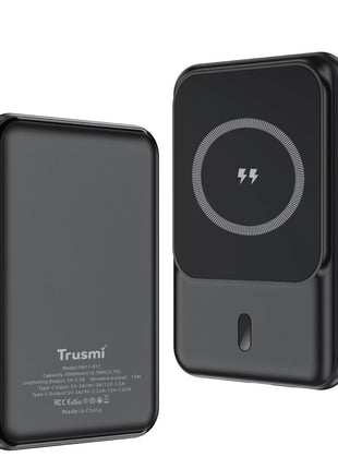 Digital Power Bank Blanc Sans Fil Magnetic TRUSMI 5000 mAh PB08-012 PD20W