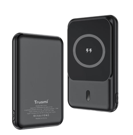 Digital Power Bank Blanc Sans Fil Magnetic TRUSMI 5000 mAh PB08-012 PD20W