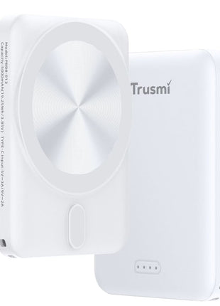 Power Bank Magnetic Sans Fil Ultra Fine TRUSMI Blanc 5000 mAh PB08-012 PD20W