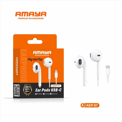 Écouteurs Intra-Auriculaires Filaires USB-C Amaya AEP-07
